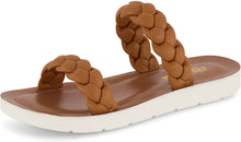 Load image into Gallery viewer, Cushionaire Tan Island Braided Slide Sandal