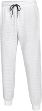 Load image into Gallery viewer, Athletic White Plaid Jacquard Men&#39;s Jogger Sweatpants