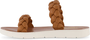 Cushionaire Tan Island Braided Slide Sandal