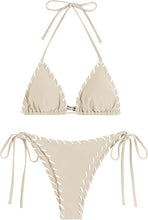Load image into Gallery viewer, Sage Green Thread Style 2pc Swimwear Bikini Set