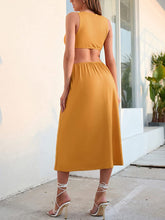 Load image into Gallery viewer, Lost In Cannes Orange Sleeveless Deep V Neck Maxi Dress