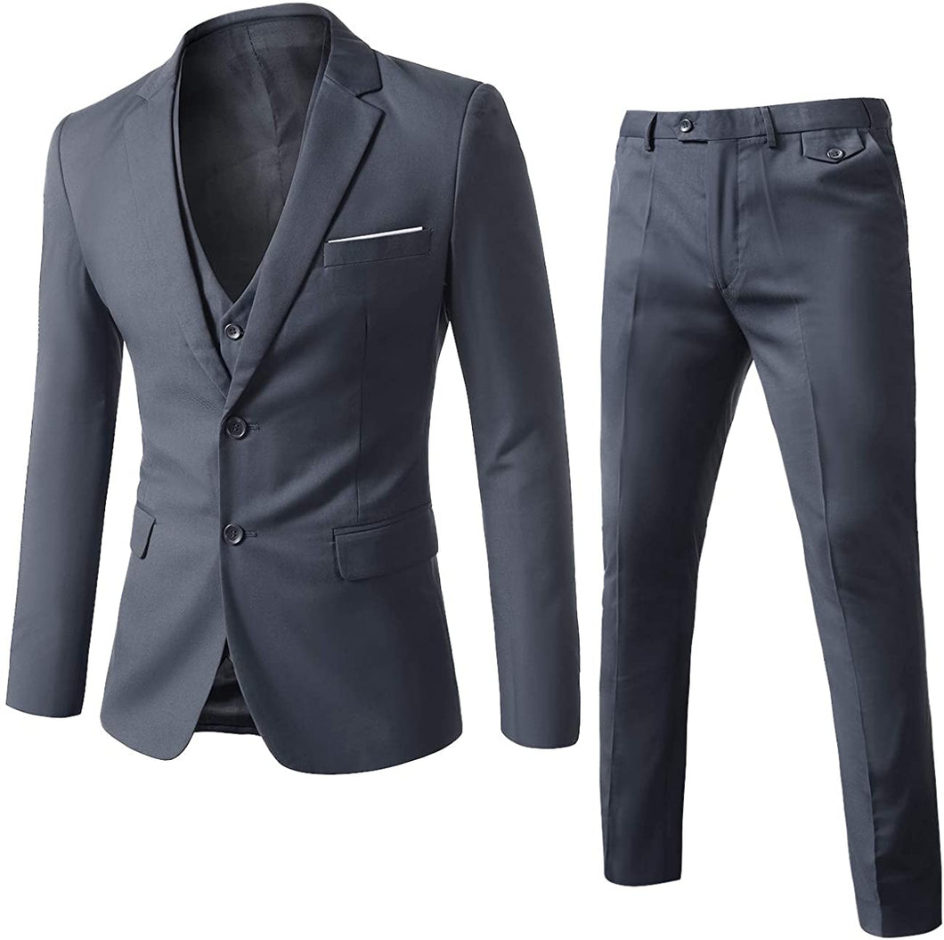 Luxury Grey 3pc Formal Men’s Suit