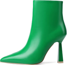 Load image into Gallery viewer, Goddess Green Pointed Toe Ankle Stiletto High Heeled Booties