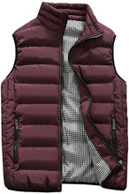 Load image into Gallery viewer, Men&#39;s Navy Blue Sleeveless Puffer Vest Coat