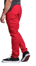 Load image into Gallery viewer, Classic Red Biker Twill Men&#39;s Jogger Pants