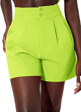 Load image into Gallery viewer, Button Up Orange Wide Leg High Waist Summer Shorts