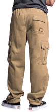 Load image into Gallery viewer, Men&#39;s Baggy Khaki Fleece Cargo Sweatpants