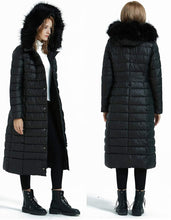 Load image into Gallery viewer, Hooded Bubble Black Faux Fur Collar Women&#39;s Puffer Jacket