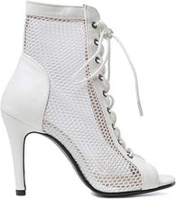 Load image into Gallery viewer, White Leather Lace-Up Classic Gladiator Booties