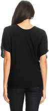 Load image into Gallery viewer, Dolman Sleeve Orange-Brown Loose Fit Sequin Evening Blouse Top