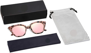 Cat Eye Pink Tortoise Designer UV400 Protection Sunglasses