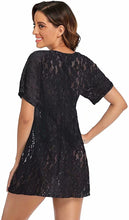 Load image into Gallery viewer, Mahalina Black Swimwear Lace Beach Cover Ups