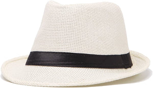 Men's Black High Quality Fedora Hats, Pack of 3