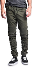 Load image into Gallery viewer, Drop Crotch Olive Biker Twill Men&#39;s Jogger Pants