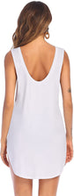 Load image into Gallery viewer, Tank Style White Sleeveless Bathing Suit Cover Up