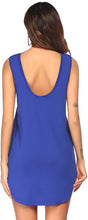 Load image into Gallery viewer, Olivia Blue Sleeveless Bathing Suit Cover ups