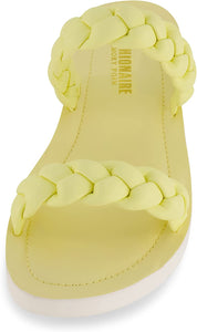 Cushionaire Yellow Island Braided Slide Sandal