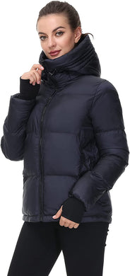 Warm Winter Navy Quilted Athletic Women's Puffer Jacket