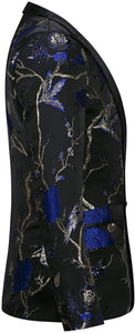 Men's Blue Floral Lightweight Notched Lapel Tuxedo Suit