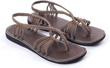 Load image into Gallery viewer, Boho Yellow Handwoven Braided Flat Sandals