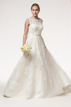 Load image into Gallery viewer, Splendorous Scoop Neck Tulle Sleeveless Bridal Gown