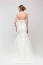 Load image into Gallery viewer, Mermaid Flair Sweetheart Bodice Silver Beaded Wedding Dress