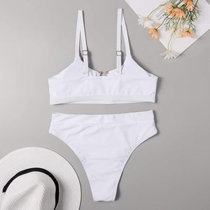 Brazilian White 2 Piece Swimsuits