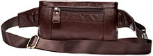 Load image into Gallery viewer, Cowhide Brown Genuine Leather Fanny Pack Waist Bag w/Adjustable Straps