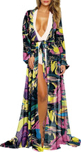 Load image into Gallery viewer, Summer Hunter Chiffon Long Sleeve Maxi Swimsuit Cover Up