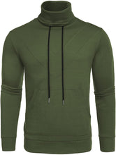 Load image into Gallery viewer, Army Green Turtleneck Long Sleeve Sweatshirt