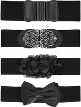 Load image into Gallery viewer, Retro Cinch Black Rustic Style 4 Pieces Belt