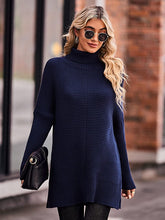 Load image into Gallery viewer, Parisian Royal Blue Turtleneck Long Sleeve Winter Sweater Tops