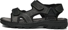 Load image into Gallery viewer, Summer Trend Black Genuine Leather Men&#39;s Sandals