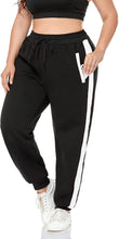 Load image into Gallery viewer, Porcelain Plus Size Fleece Lined Sweatpants with Pockets