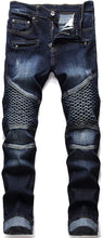 Load image into Gallery viewer, Regular Fit Dark Blue Classic Denim Pants