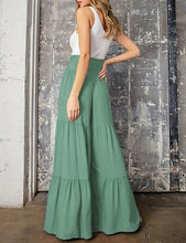 Load image into Gallery viewer, Beautiful Sage Green Bohemian Palazzo Wide Leg Pants