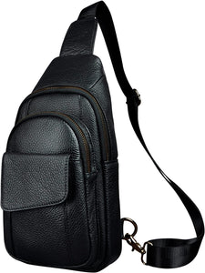 One Shoulder Strap Black Crossbody Chest Sling Bag