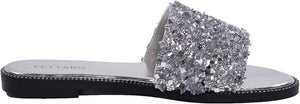 Black/Silver Rhinestone Sparkle Fashion Sandals