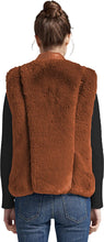 Load image into Gallery viewer, Shaggy Brown Faux Fur Sherpa Fleece Outwear Vest