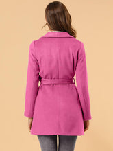 Load image into Gallery viewer, Wrap Shawl Collar Fuchsia Belted Women&#39;s Blazer