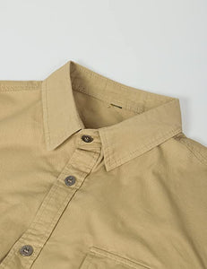 Men's Military Khaki Button Down Short Sleeve Tactical Shirt