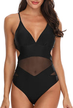 Load image into Gallery viewer, Refine Plunge V Neck Monokini One Piece Swimsuits