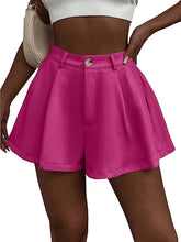 Load image into Gallery viewer, Summer Chic Mocha Brown High Waist Pleated Shorts