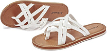 Load image into Gallery viewer, Summer White Vegan Casual Flat Sandals