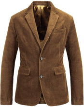 Load image into Gallery viewer, Vintage Brown Corduroy Long Men&#39;s Sport Coat