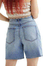 Load image into Gallery viewer, Denim Blue High Waist Mid Thigh Shorts