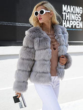 Load image into Gallery viewer, Black Faux Fur Long Sleeve Jacket