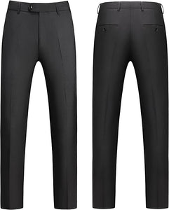 Men's Black/Blue Abstract Print Long Sleeve Blazer & Pants Slim Fit 2pc Suit
