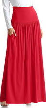 Load image into Gallery viewer, Plus Size High Waist Modal Knit Black Maxi Skirt