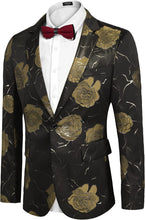 Load image into Gallery viewer, Luxury Golden Floral Sing Breasted Tuxedo Men&#39;s Suit